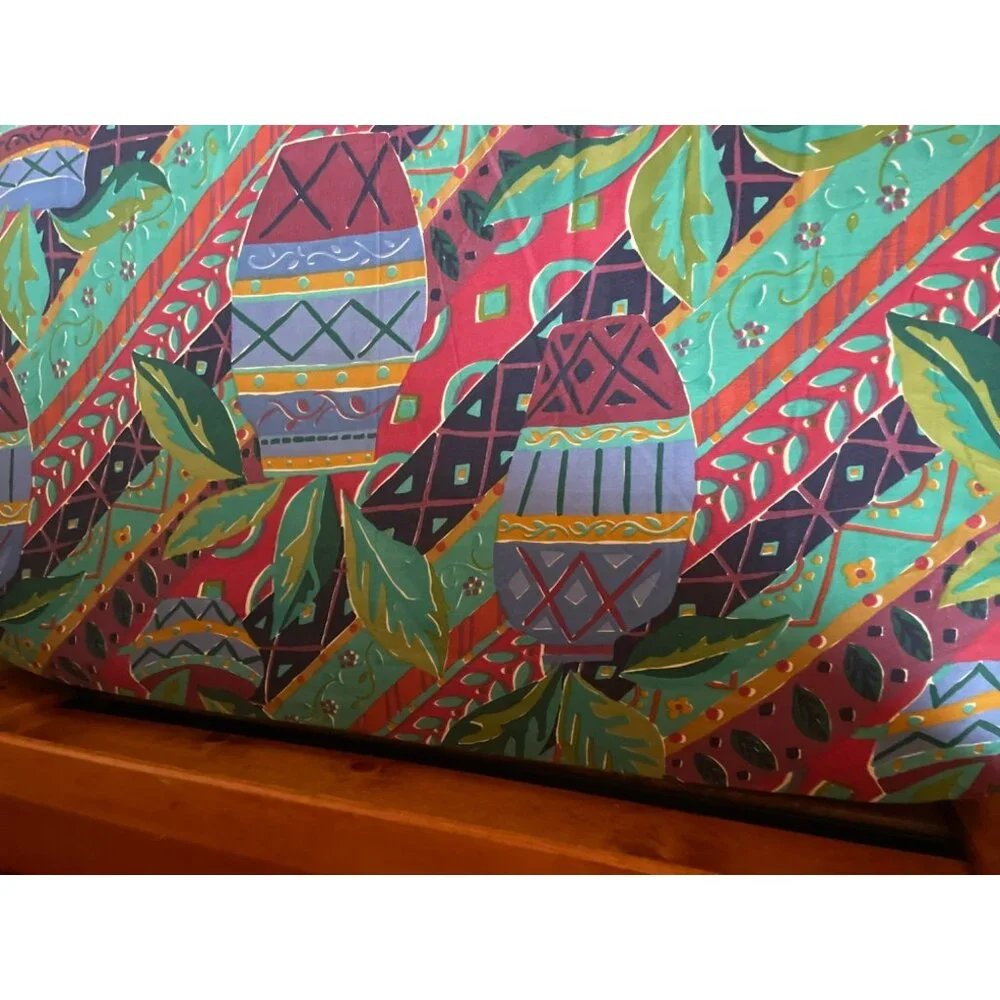 Fitted Full Size Sheet Used Colorful Tropical